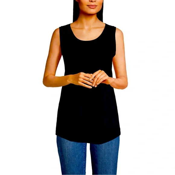 Women's Supima Cotton Tunic Tank Top - Picture 2 of 2
